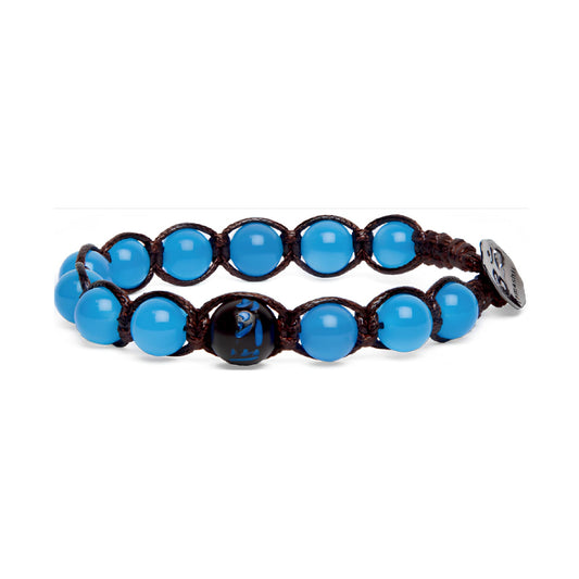 Bracciale cordino Tamashii Spazio con pietra agata blu REGOLABILE
