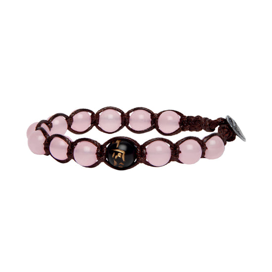Bracciale cordino Tamashii Terra con pietra giada rosa REGOLABILE