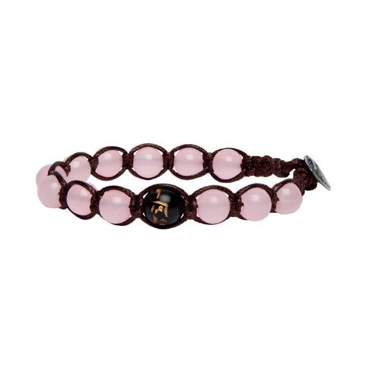 Bracciale cordino Tamashii Terra con pietra giada rosa REGOLABILE