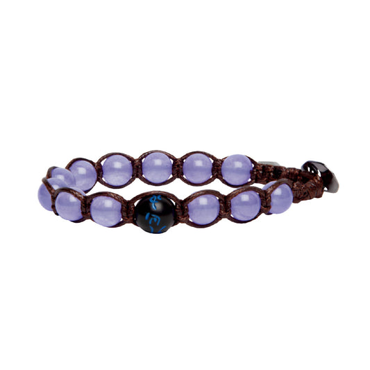 Bracciale cordino Tamashii Spazio con pietra giada lavanda REGOLABILE