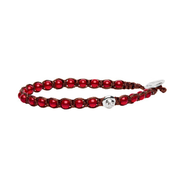Bracciale Tamashii Essenza con calabash pietra agata rossa REGOLABILE