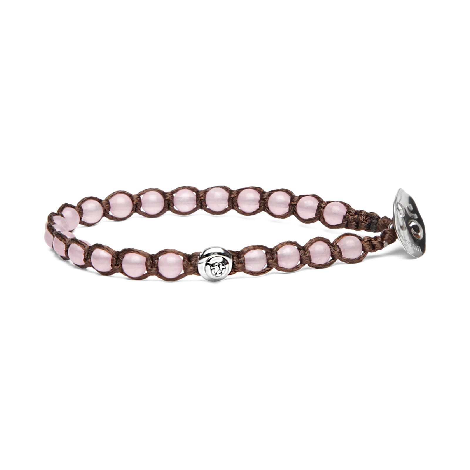 Bracciale cordino Tamashii Essenza Calabash con giada rosa REGOLABILE