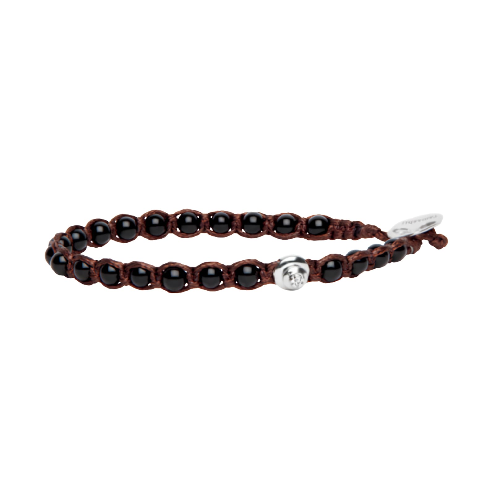 Bracciale Tamashii Essenza con calabash pietra onice nera REGOLABILE