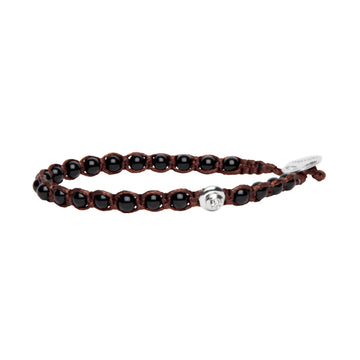 Bracciale Tamashii Essenza con calabash pietra onice nera REGOLABILE