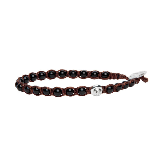 Bracciale Tamashii Essenza con calabash pietra onice nera REGOLABILE
