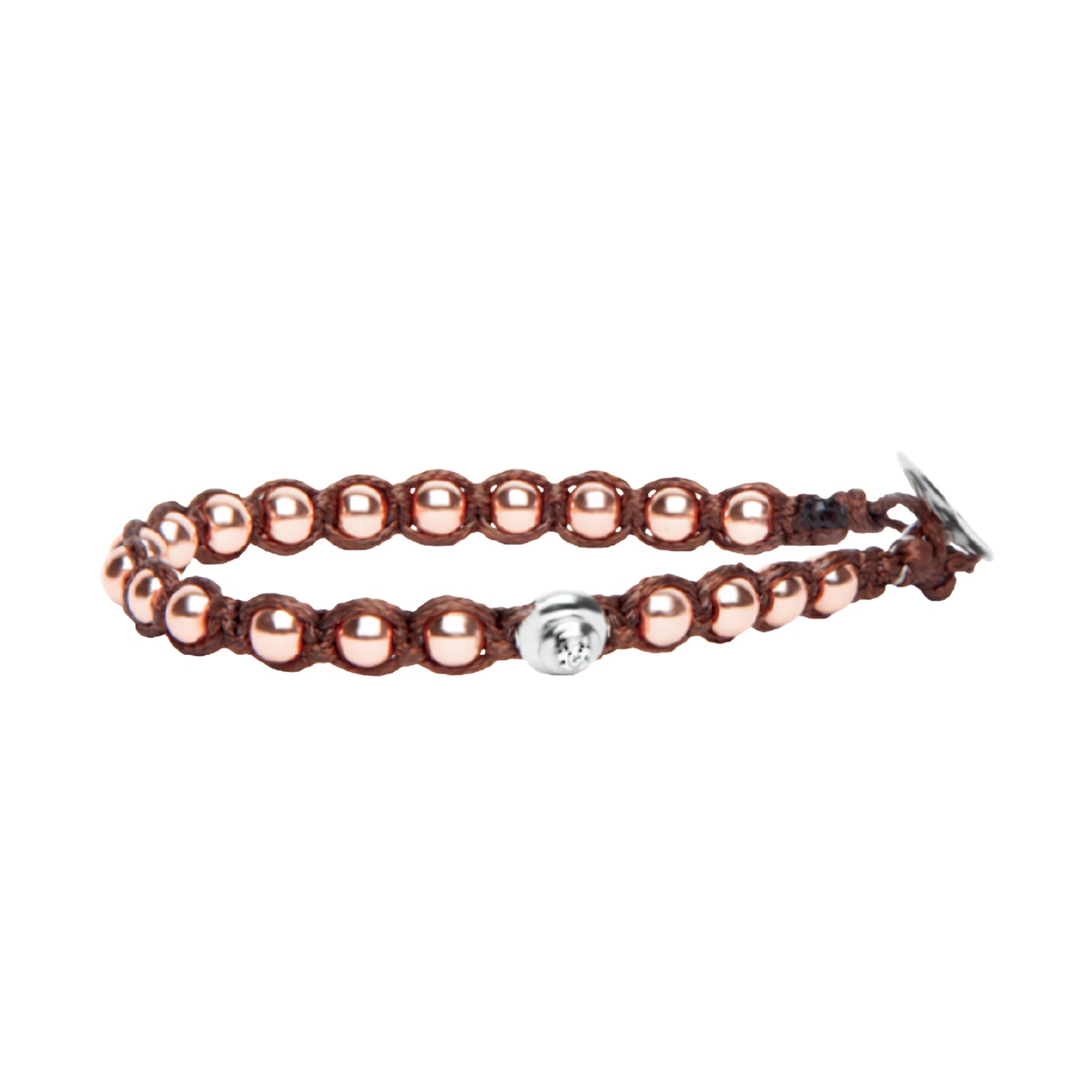 Bracciale Tamashii Essenza con calabash ematite oro rosa REGOLABILE