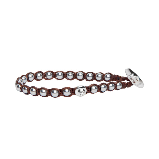 Bracciale Tamashii Essenza con calabash ematite argento REGOLABILE