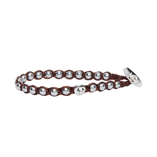 Bracciale Tamashii Essenza con calabash ematite argento REGOLABILE