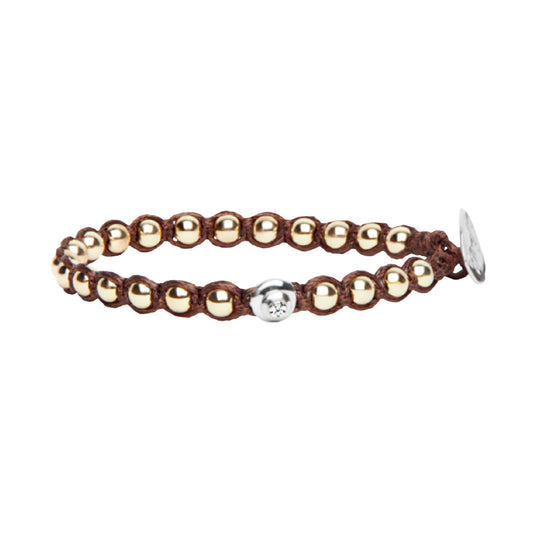 Bracciale Tamashii Essenza con calabash ematite oro REGOLABILE