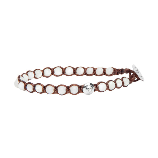 Bracciale Tamashii Essenza con calabash pietra madreperla REGOLABILE