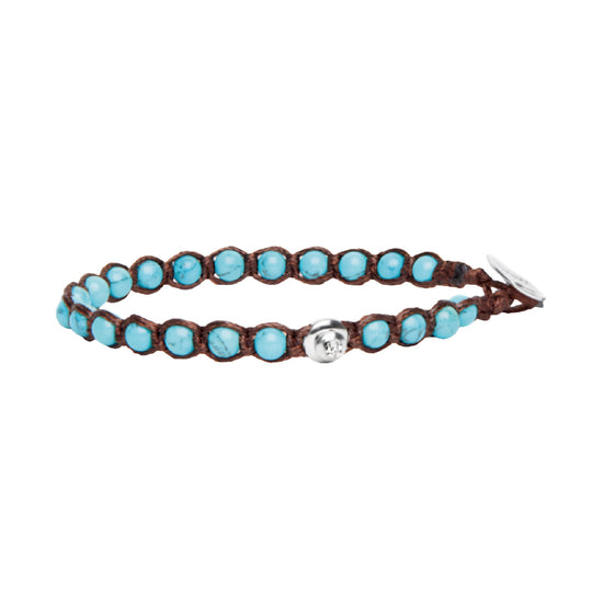 Bracciale Tamashii Essenza con calabash pietra turchese REGOLABILE