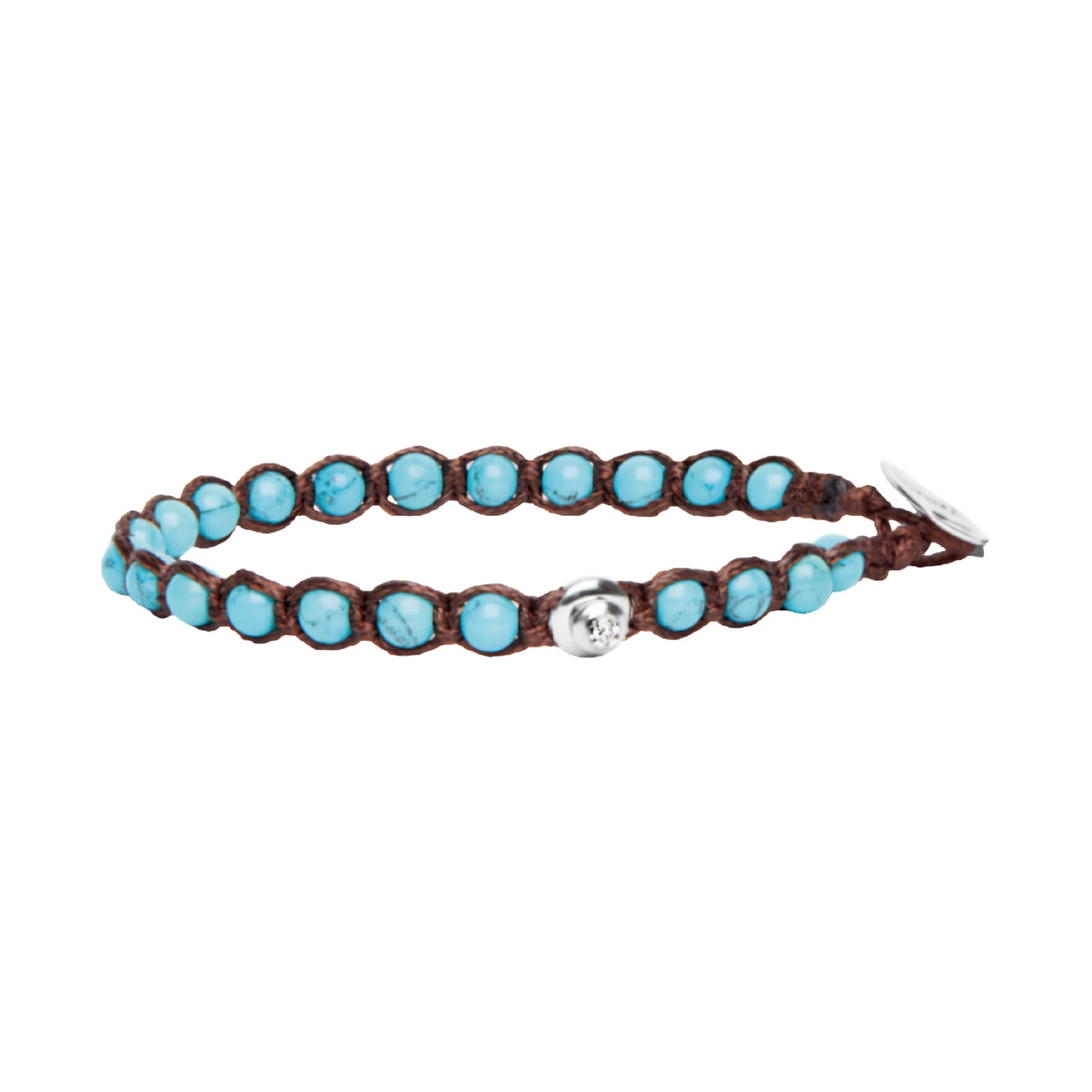 Bracciale Tamashii Essenza con calabash pietra turchese REGOLABILE