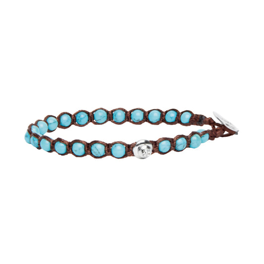 Bracciale Tamashii Essenza con calabash pietra turchese REGOLABILE