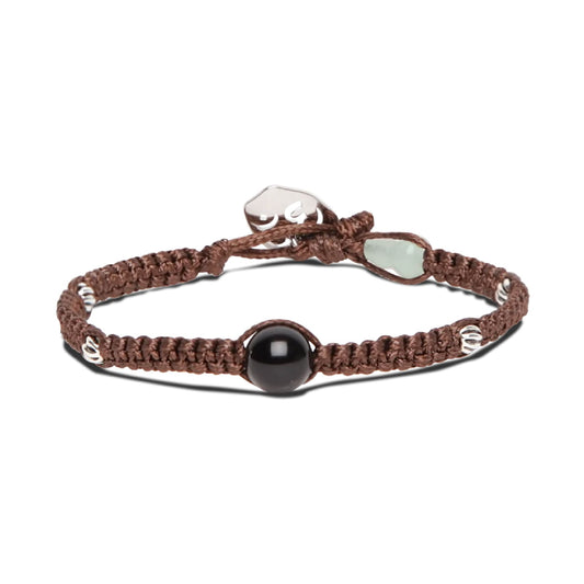 Bracciale Tamashii con Calabash in Giada e pietra di Onice REGOLABILE