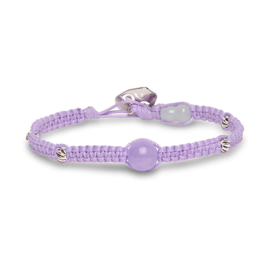 Bracciale Tamashii con Calabash in Giada e Giada lavanda REGOLABILE