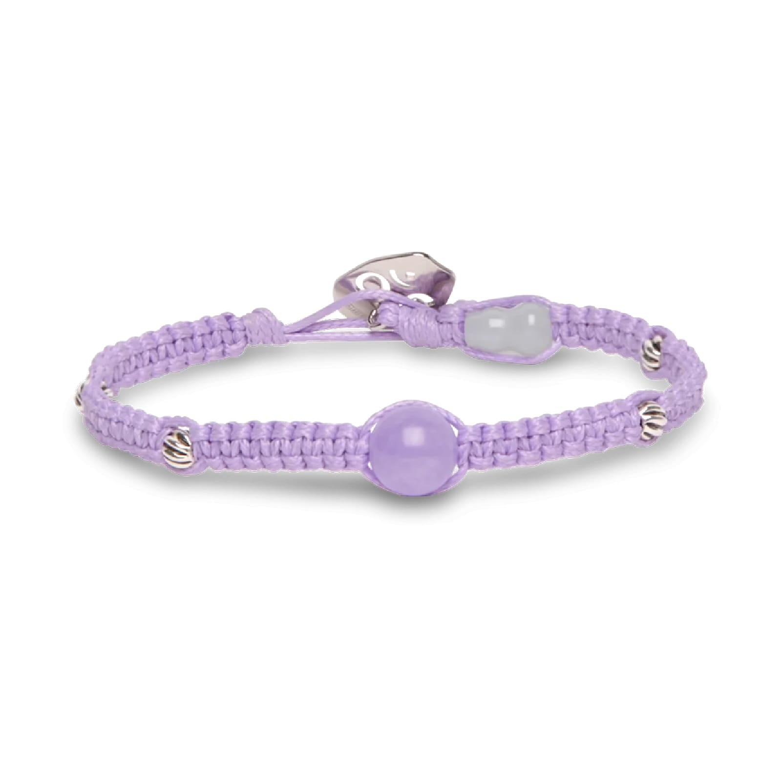 Bracciale Tamashii con Calabash in Giada e Giada lavanda REGOLABILE
