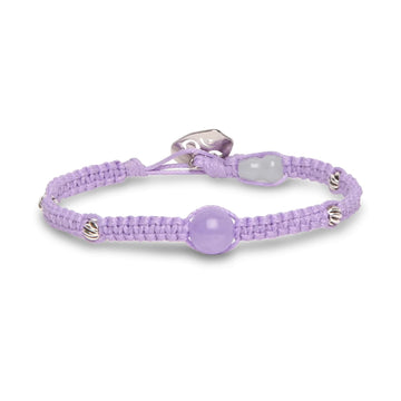 Bracciale Tamashii con Calabash in Giada e Giada lavanda REGOLABILE
