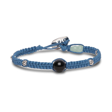 Bracciale Tamashii con Calabash in Giada e Occhio di falco REGOLABILE
