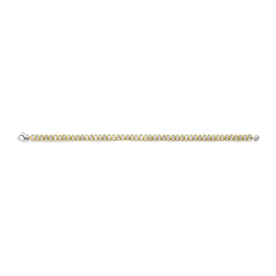 Bracciale TI SENTO Milano in argento placcato oro con zirconi Regolabile 15,7-17,5 cm