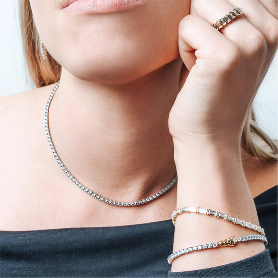 Bracciale tennis TI SENTO Milano in argento simbolo serpente 18 cm