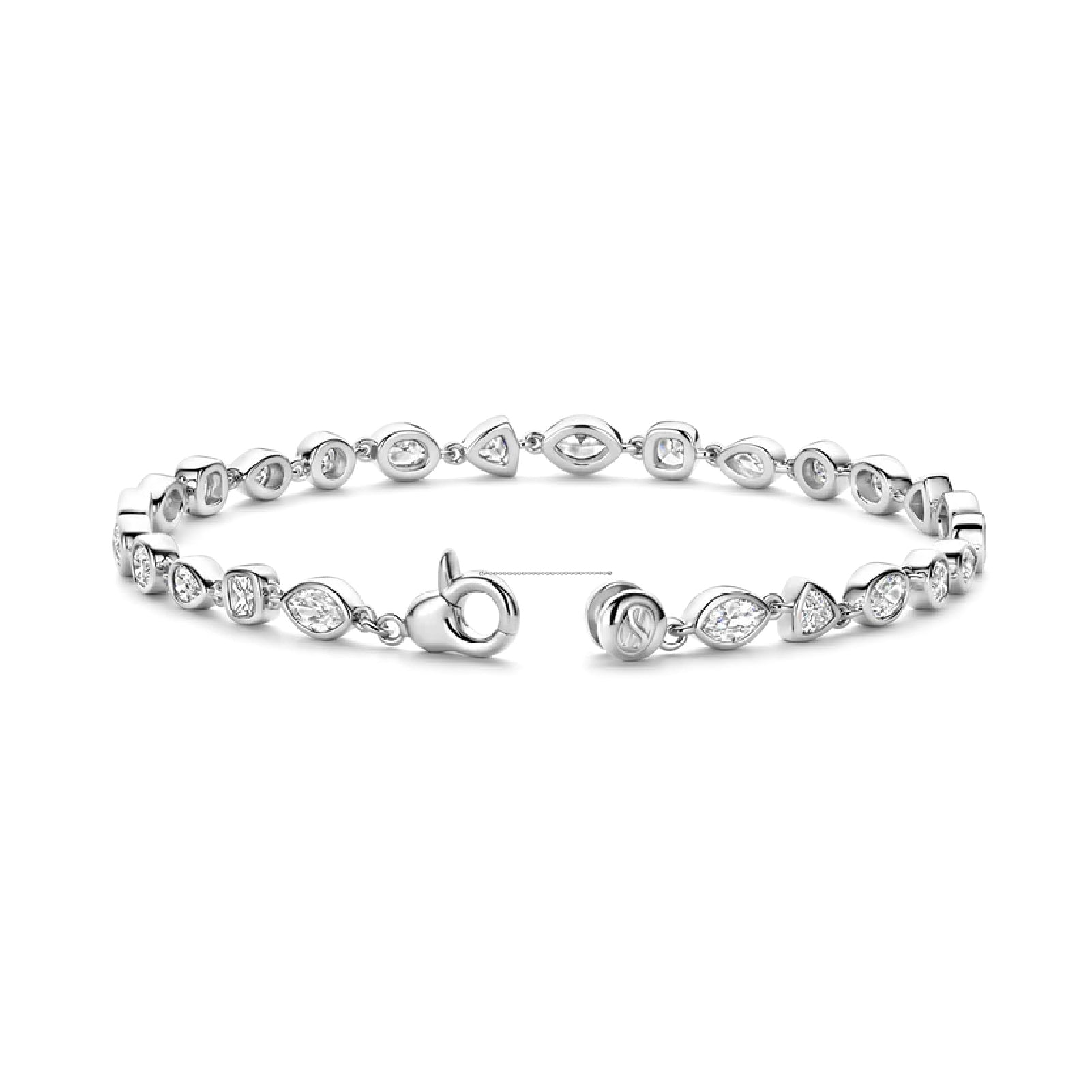 Bracciale in argento con zirconi TI SENTO Milano da donna 18 cm