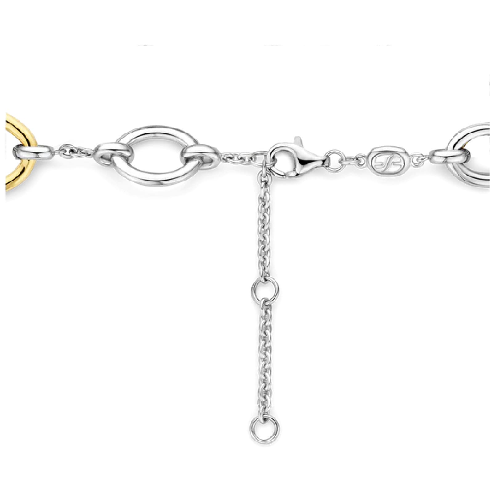 Bracciale TI SENTO Milano in argento dorato cerchi intrecciati 18 cm