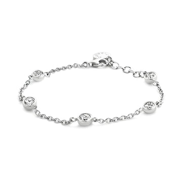 Bracciale catena TI SENTO Milano in argento con zirconi Regolabile 17-22 cm