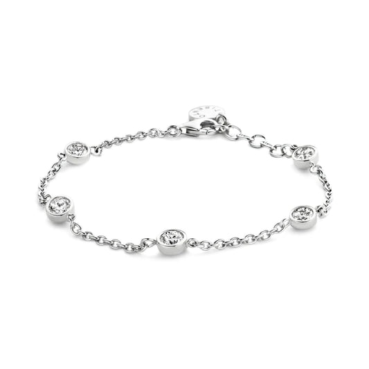 Bracciale catena TI SENTO Milano in argento con zirconi Regolabile 17-22 cm