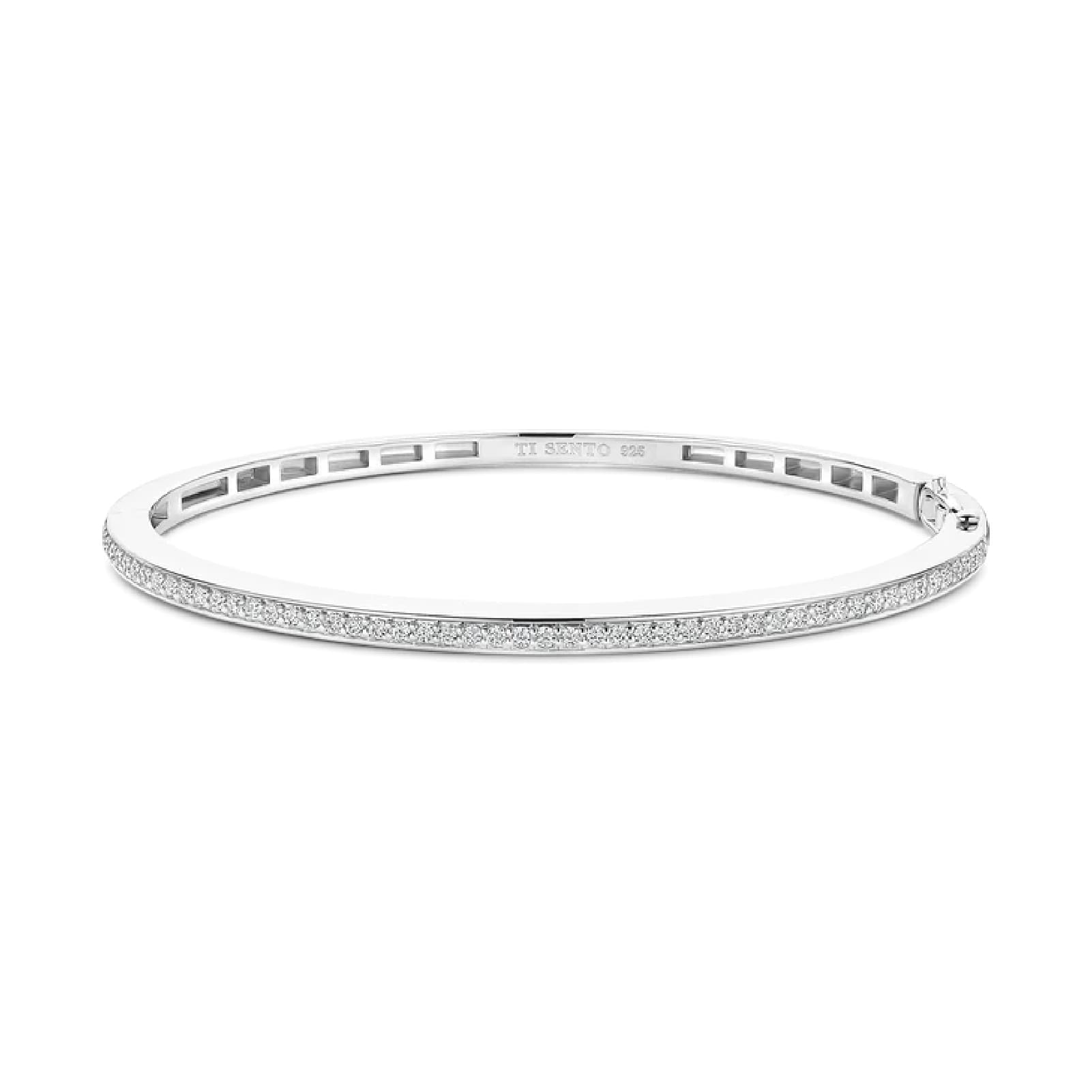 Bracciale rigido TI SENTO Milano in argento e zirconi 5 cm x 6 cm