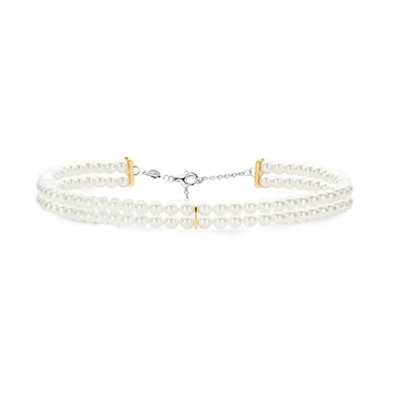 Collana di perle TI SENTO Milano con dettagli in argento dorato
