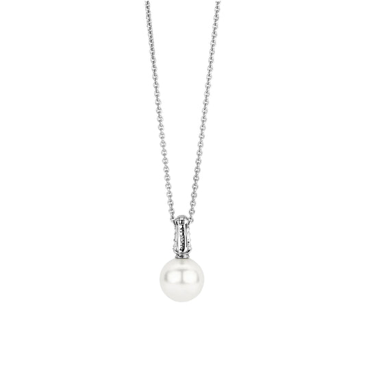Collana con pendente TI SENTO Milano in argento con perla MISURA UNICA