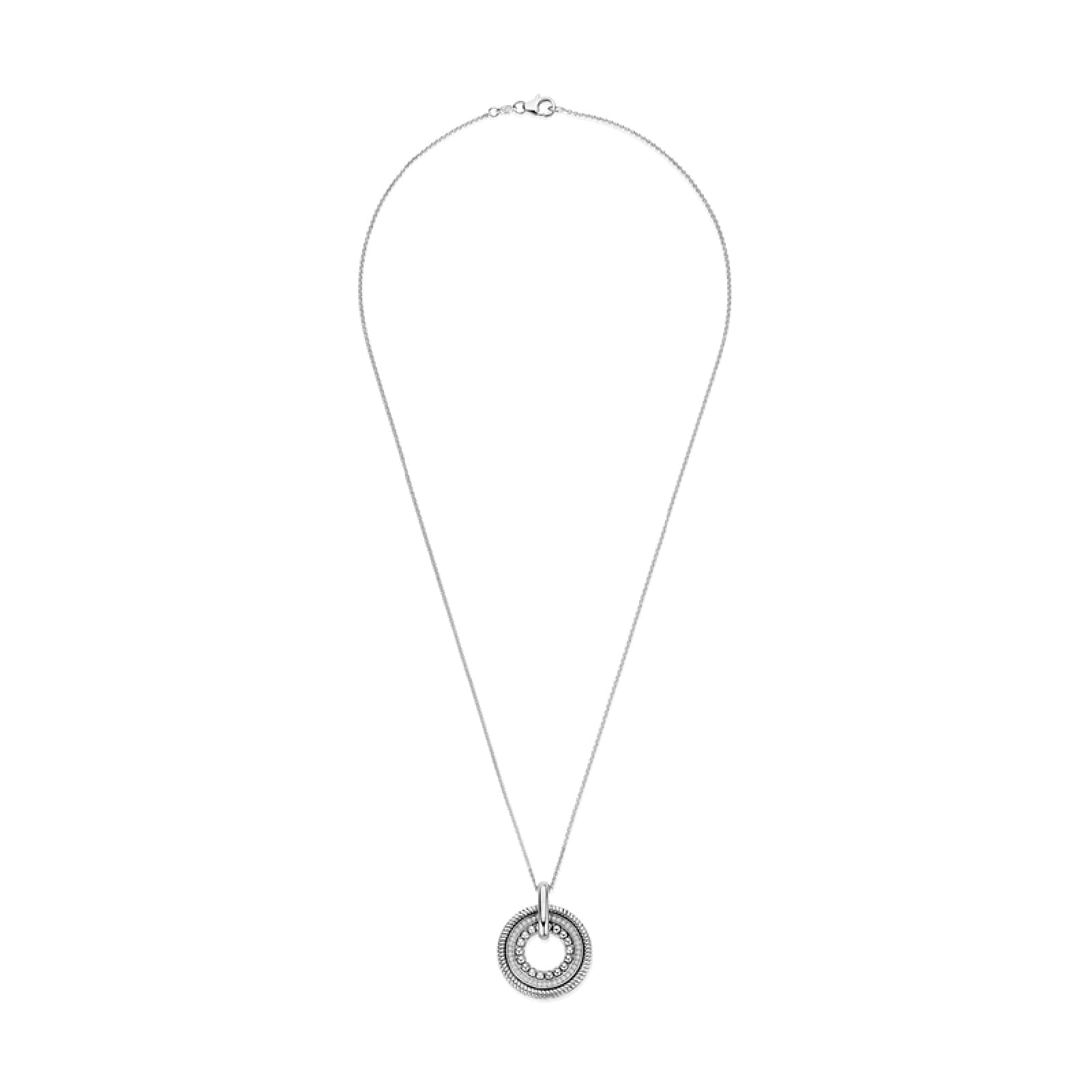 Collana TI SENTO Milano in argento con pendente cerchio MISURA UNICA