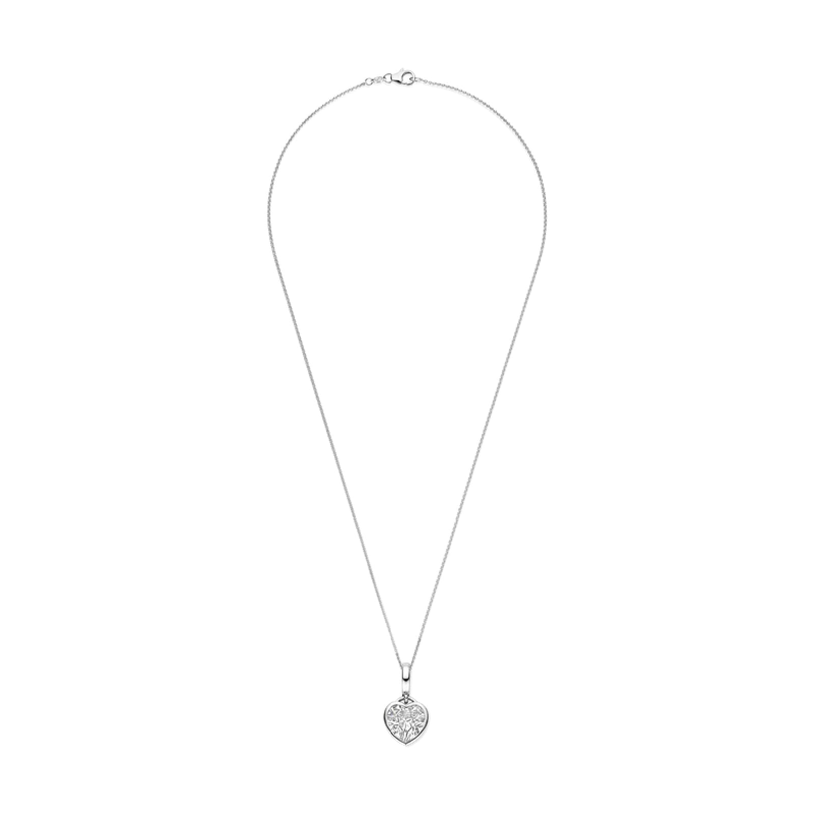 Collana TI SENTO Milano in argento con pendente cuore zirconi MISURA UNICA