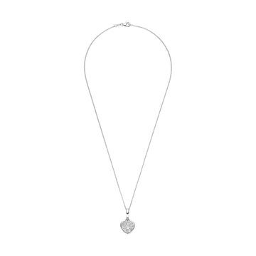 Collana TI SENTO Milano in argento con pendente cuore zirconi MISURA UNICA