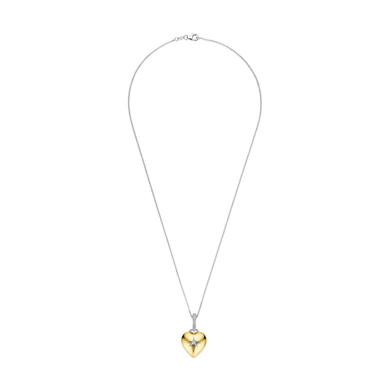 Collana TI SENTO Milano in argento con pendente cuore dorato MISURA UNICA