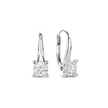 Orecchini a monachella TI SENTO Milano con zirconi bianchi MISURA UNICA