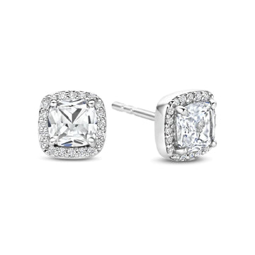 Orecchini a lobo TI SENTO Milano in argento zircone quadrato MISURA UNICA