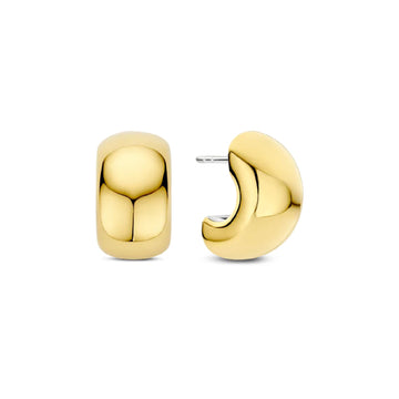 Orecchini TI SENTO Milano in argento pvd oro forma semi-rotonda MISURA UNICA