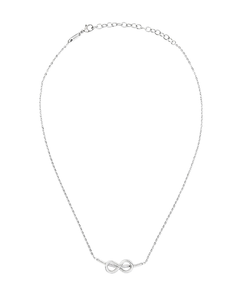 Collana girocollo da donna Breil B&ME Endless Knot in acciaio con un infinito realizzato con una barra avvolta TJ3500