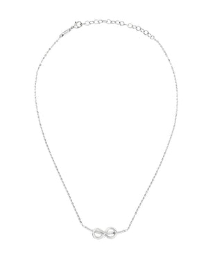 Collana girocollo da donna Breil B&ME Endless Knot in acciaio con un infinito realizzato con una barra avvolta TJ3500