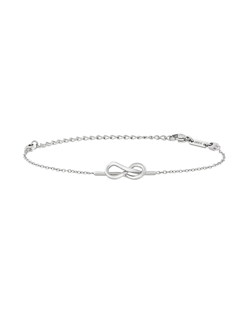Bracciale catena da donna Breil B&ME Endless Knot in acciaio con un infinito realizzato con una barra avvolta TJ3502