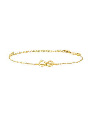 Bracciale catena da donna Breil B&ME Endless Knot in acciaio dorato con un infinito realizzato con una barra avvolta TJ3503