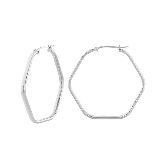 Orecchini donna Breil Hexagonia in acciaio a forma esagonale TJ3520-1