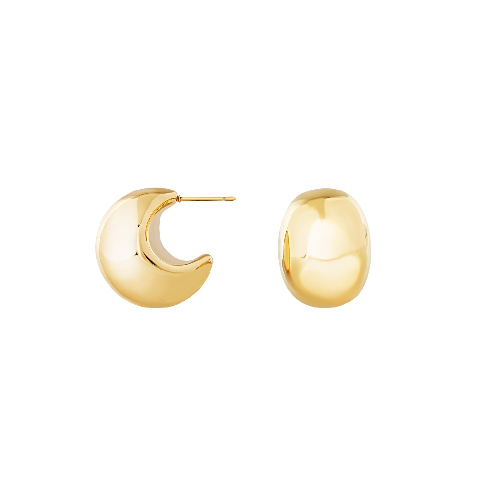 Orecchini a lobo donna Breil Hoop in acciaio dorato a forma ovale TJ3529-1