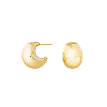 Orecchini a lobo donna Breil Hoop in acciaio dorato a forma ovale TJ3529-1