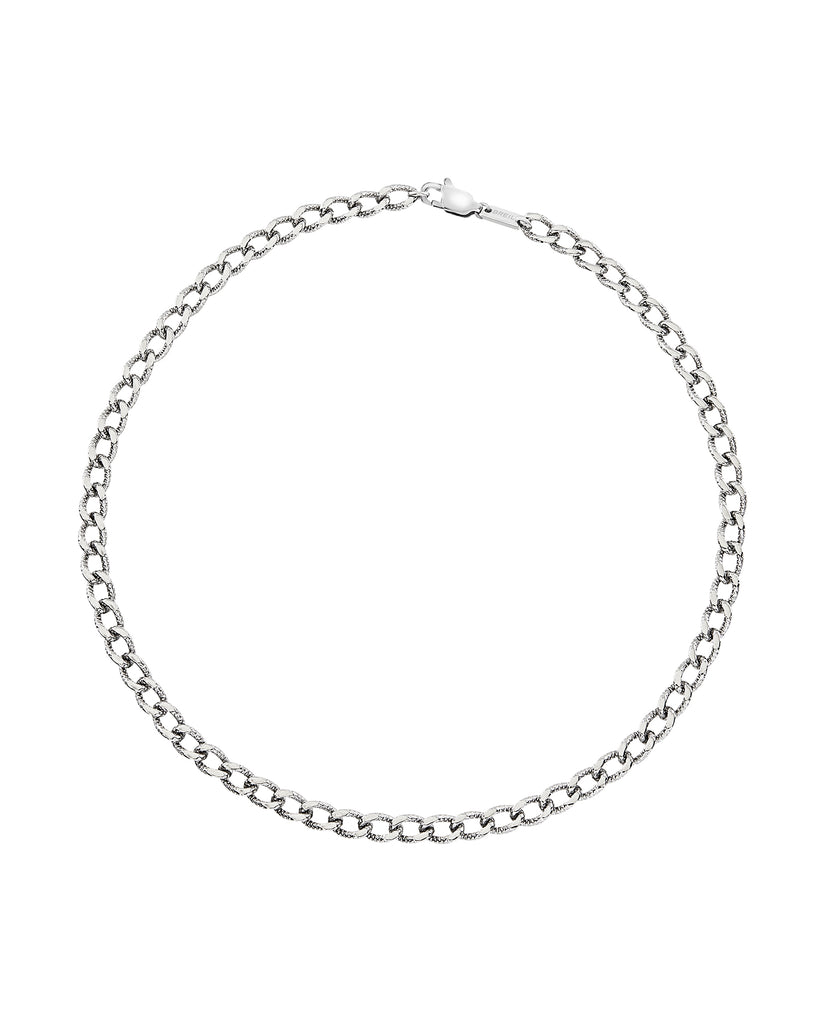 Collana girocollo da uomo della collezione Breil Gritty in acciaio con catena groumette con finitura diamantata TJ3530