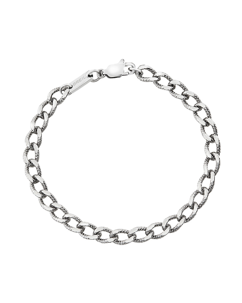 Bracciale catena da uomo della collezione Breil Gritty in acciaio con catena groumette con finitura diamantata TJ3531
