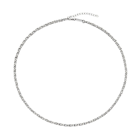 Collana uomo Breil Gear in acciaio con piccole maglie intersecate TJ3532-1