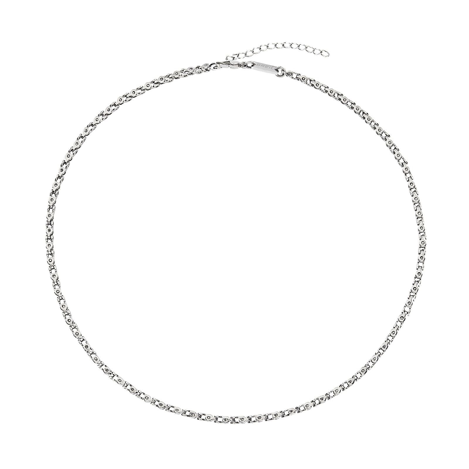 Collana uomo Breil Gear in acciaio con piccole maglie intersecate TJ3532-1