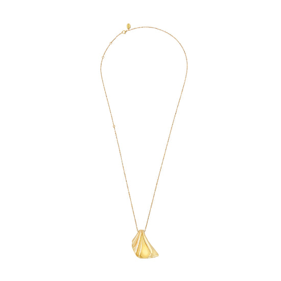 Collana donna Breil Plissè in acciaio dorato con ciondolo plissettato TJ3548